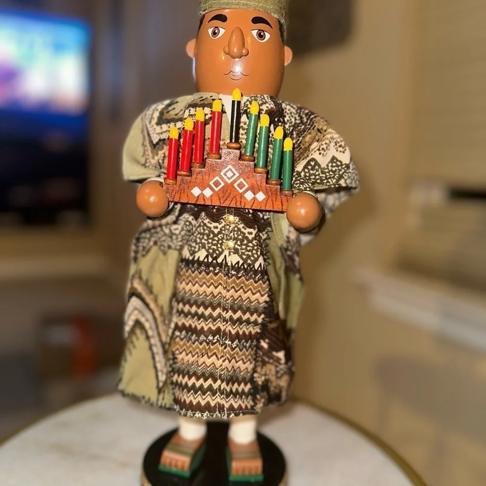 Kwanzaa Nutcracker Village Collection African-Inspired Candle Holder Figurine